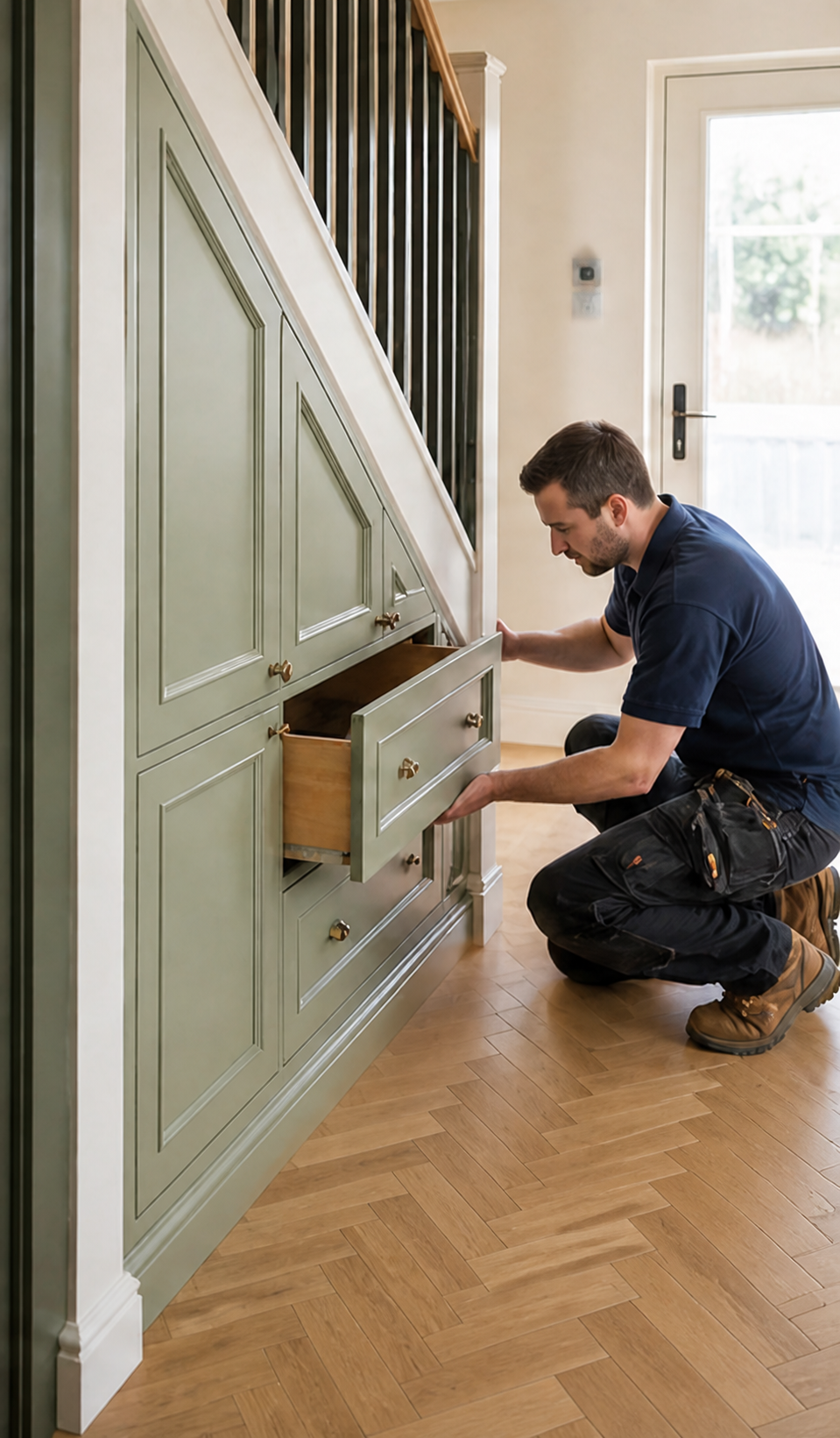 Clever Storage fitter completing a professional installation